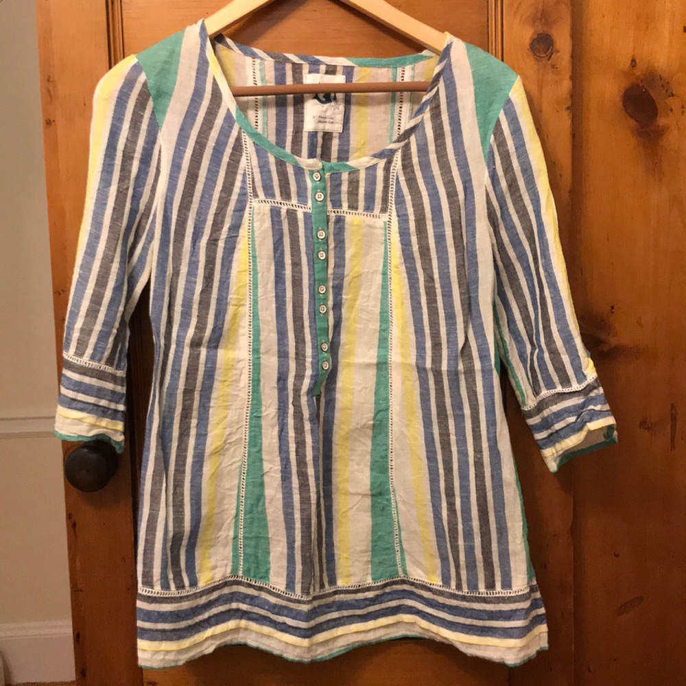 Striped tunic-style top